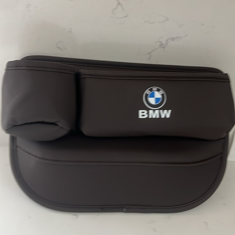 New BMW Car Seat Gap Organizer Cup Holder,BMW phone or crevice holder,BMW brown